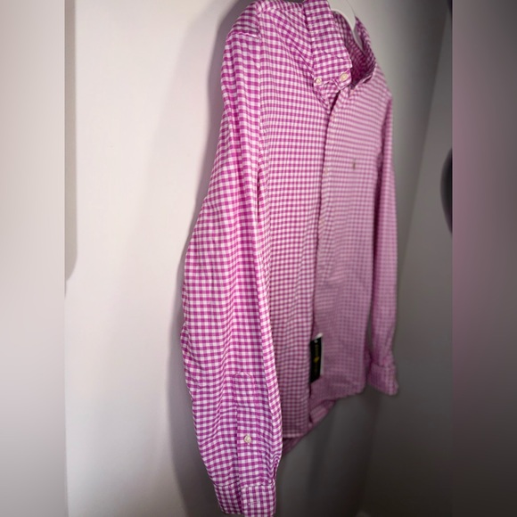 Ralph Lauren NWT Pink Checkered Men's Button Down Shirt size Medium - Picture 3 of 16